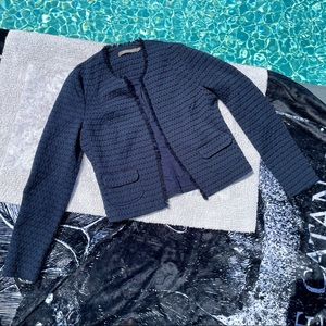 SANDWICH Lady Jacket Blazer Hook Close Navy Blue T